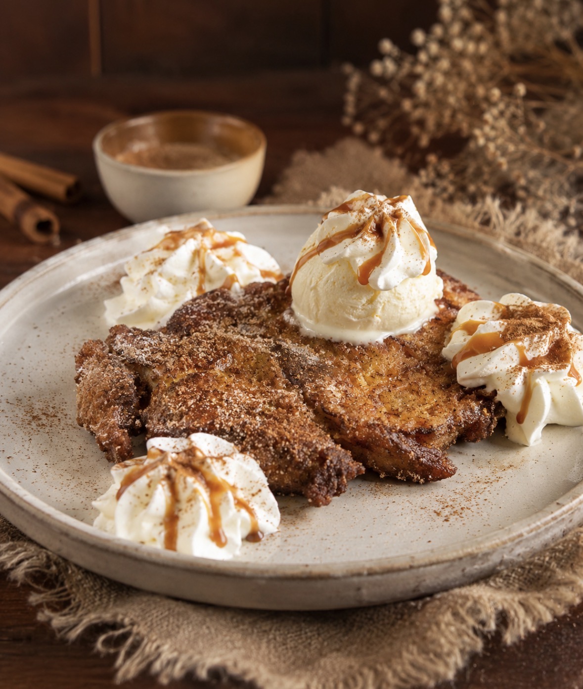 Torrija con helado