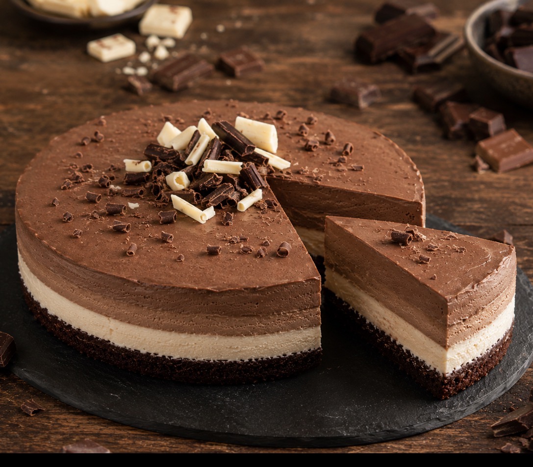 Tarta 3 chocolates (porción)